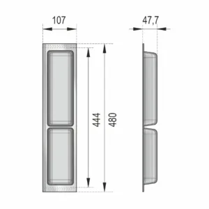 Дополнительный блок для столовых приборов BLӦKI PC11/GRPH/107x480