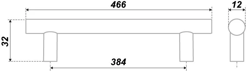 Мебельная ручка RR002CP.5/384
