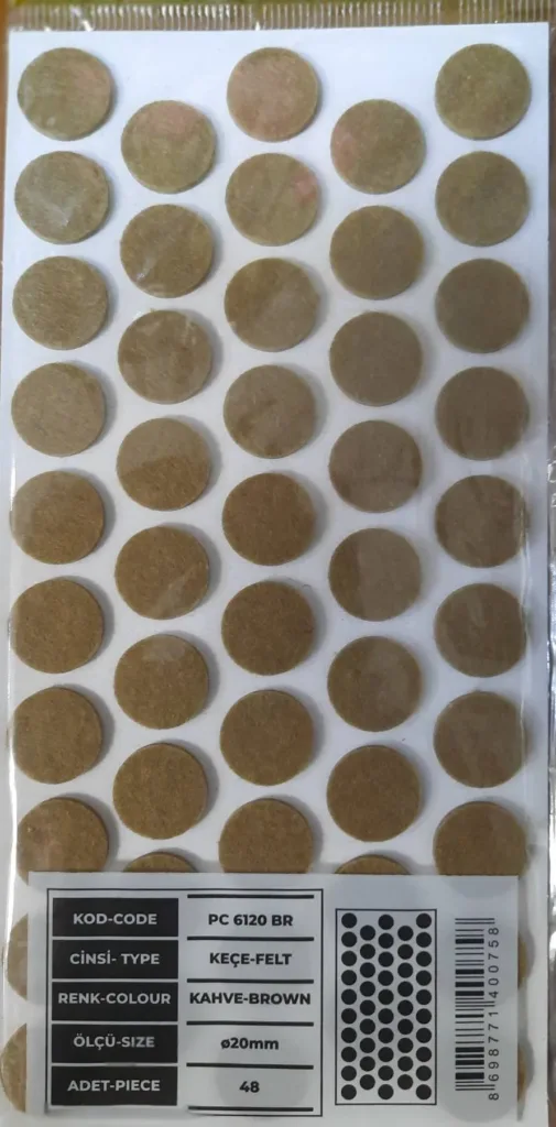 Подпятник д.20 коричневый