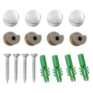 Крепление для зеркал 4шт. металл матовый хром