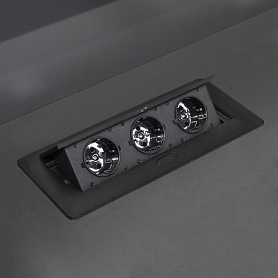 Выдвижной удлинитель NOVA 3 розетки, чёрный