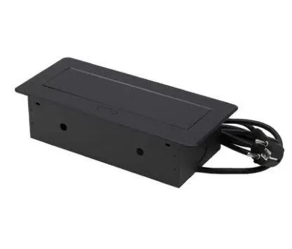 Выдвижной удлинитель NOVA USB+2 розетки, чёрный, AKS Выдвижной удлинитель NOVA USB+2 розетки, чёрный, AKS