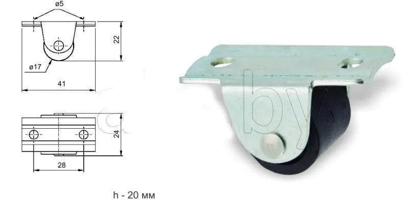 Ролик прямоходящий LEMAX, чёрный Ролик прямоходящий LEMAX, чёрный