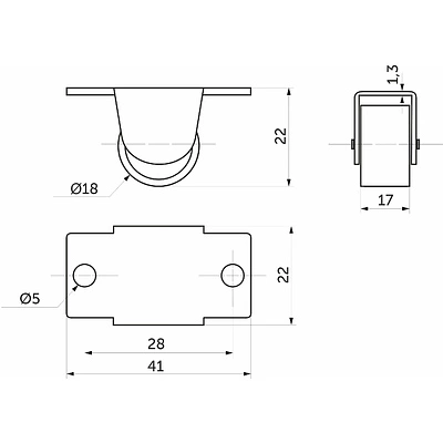 Ролик прямоходящий LEMAX, чёрный Ролик прямоходящий LEMAX, чёрный