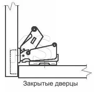 Петля накладная GTV +165 градусов с ответной планкой H-2 45мм без еврошурупа
