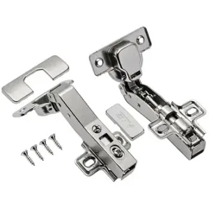 Петля GTV +45 градусов угловая с доводчиком с ответной планкой H-0 без еврошурупа CLIPON