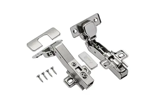 Петля GTV +45 градусов угловая с доводчиком с ответной планкой H-0 без еврошурупа CLIPON