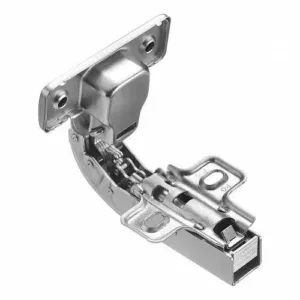 Петля GTV +90 градусов угловая с доводчиком для фальшпанелей с ответной планкой H-0 без еврошурупа CLIPON