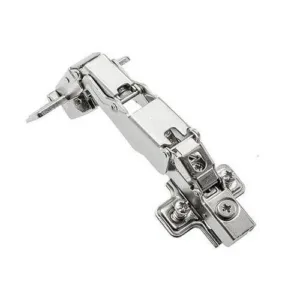 Петля накладная GTV +165 градусов угловая с доводчиком с ответной планкой H-0 без еврошурупа CLIPON