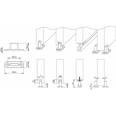 Направляющий стопор белый