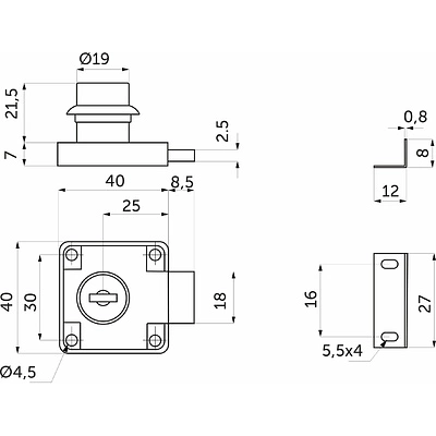 Процесс установки замка мебельного 138 изображение установки замка|