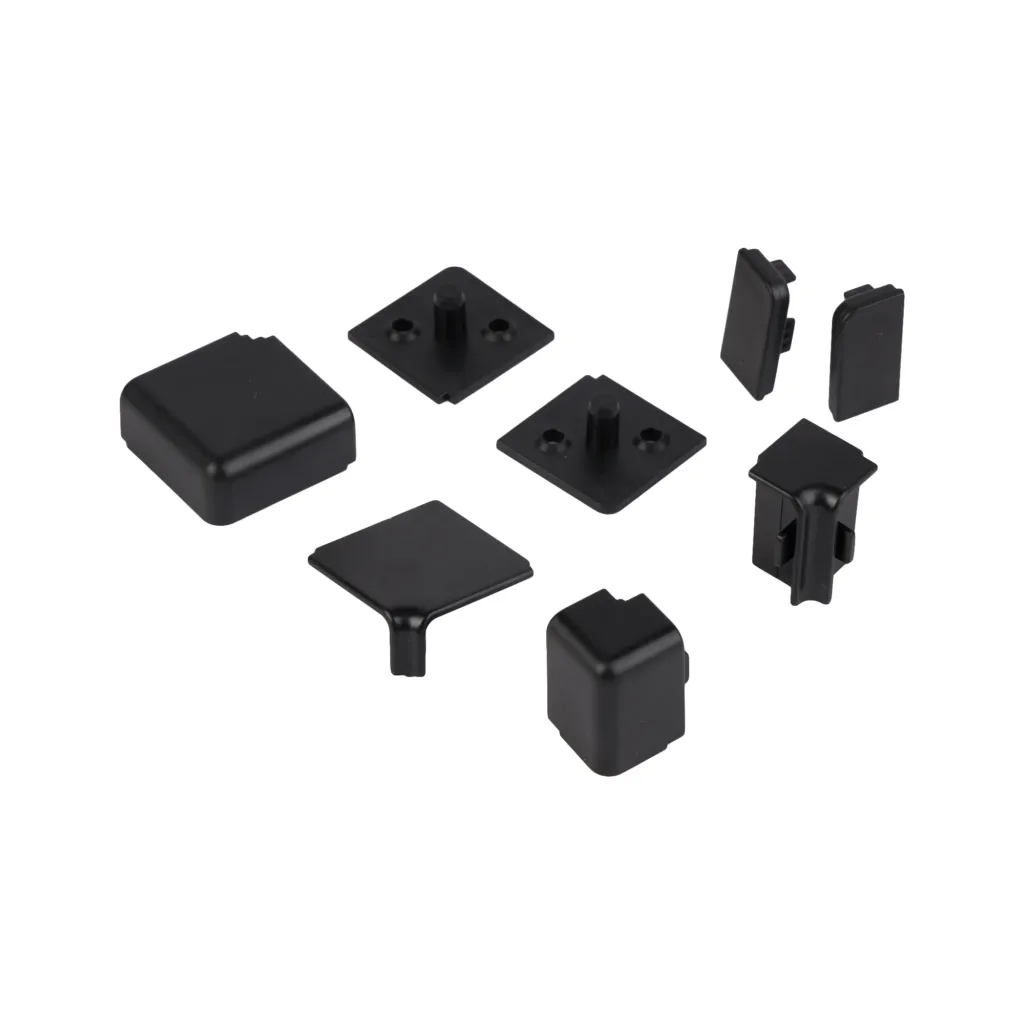 Плинтус алюминиевый КВАДРО 4,2 метра черный