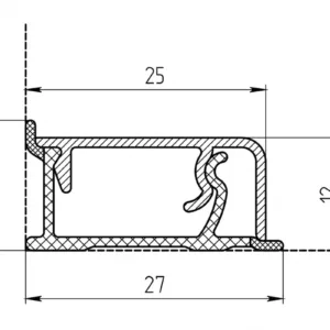 Плинтус алюминиевый КВАДРО 3 метра серебро