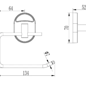 Держатель для туалетной бумаги S-007052 L1903-3