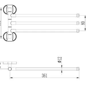Держатель для полотенец Ledeme L1913 W2913