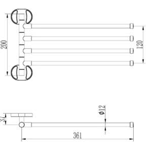 Держатель для полотенец Ledeme L1914