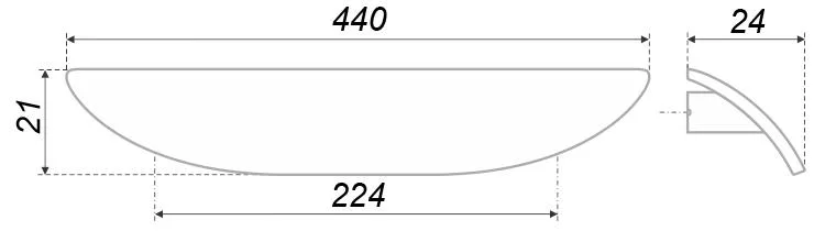 Мебельная ручка SKYLINE RS155HCP.4/224
