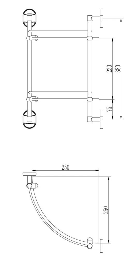 Полка для ванной Ledeme L1907-2 стекло