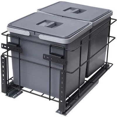 Ведро для мусора WIEXPOL, вид спереди. изображение ведра для мусора WIEXPOL