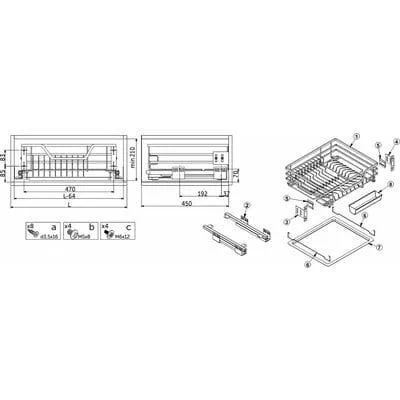 Сушка для посуды LEMAX FLAT LINE 600 мм, купить в Минске Сушка для посуды LEMAX FLAT LINE 600 мм, купить в Минске
