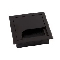 Пропуск для кабеля с ресничкой 80*80 металл ORDI черный