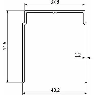 Направляющая верхняя одинарная ALUTECH СЕНАТОР, цена в Минске Направляющая верхняя одинарная ALUTECH СЕНАТОР, цена в Минске
