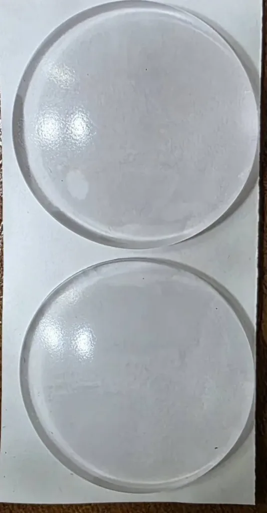 Отбойник настенный силиконовый на скотче 4 см прозрачный (пара)