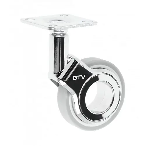 Колесо мебельное GIRA д. 60 мм серое + хром без тормоза Колесо мебельное GIRA д. 60 мм серое + хром без тормоза