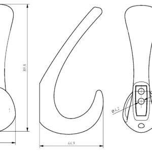 Крючок для одежды GTV ORA черный