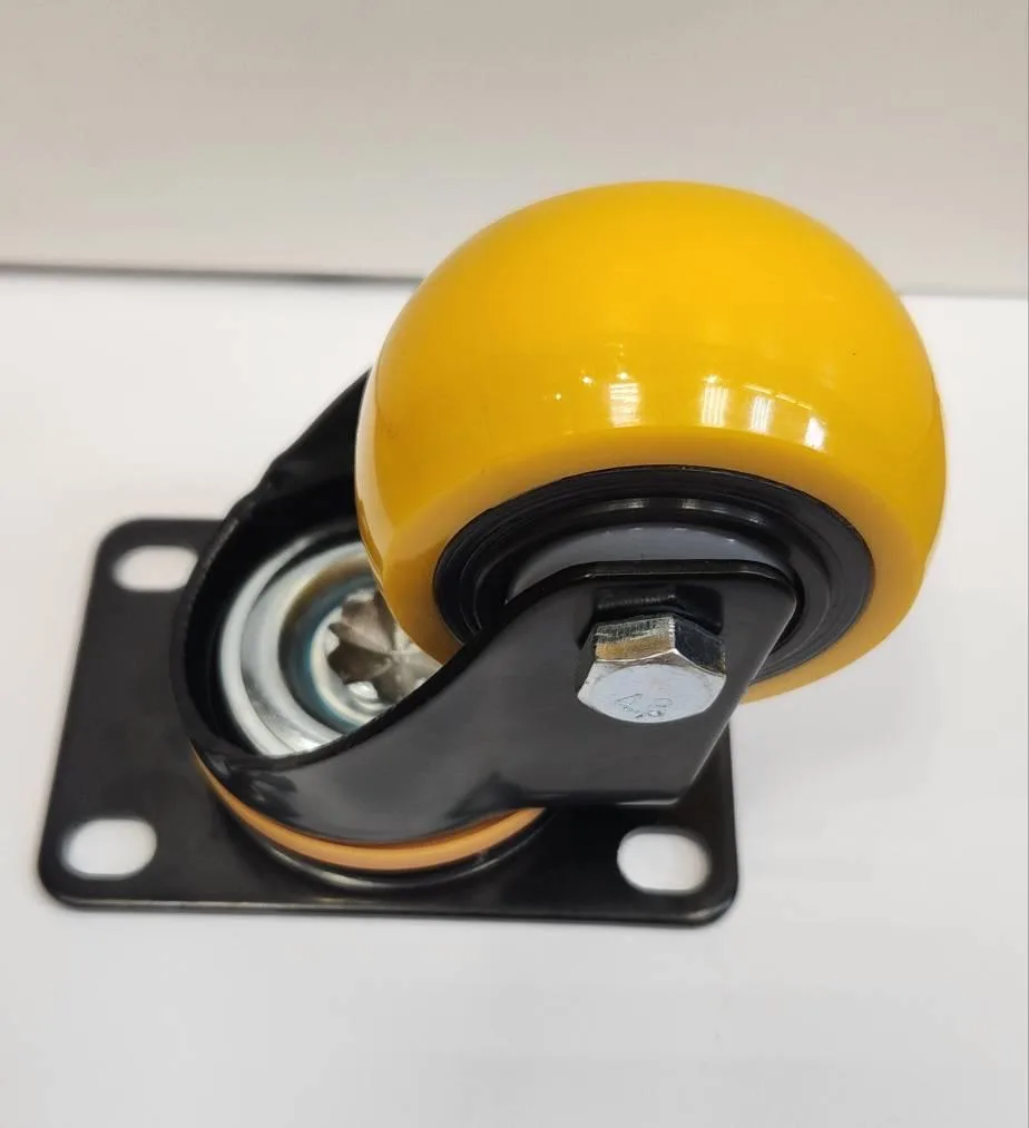 Колесо каучук Н-90 нагрузка до 90 кг жёлтое изображение колеса каучукового Н-90|