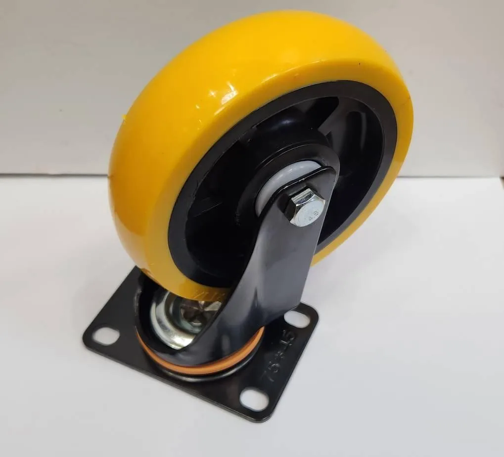 Колесо каучук Н-150, нагрузка до 150 кг, жёлтое, купить в Минске Колесо каучук Н-150, нагрузка до 150 кг, жёлтое, купить в Минске