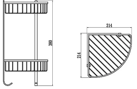 Полка для ванной SAVOL S-2554 НЕРЖАВЕЙКА
