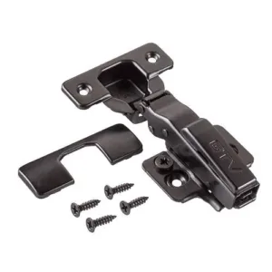 Петля GTV SILENTO PRO с доводчиком накладная c эксцентриковой регулировкой без еврошурупа c 3D регулировкой CLIPON ЧЕРНАЯ