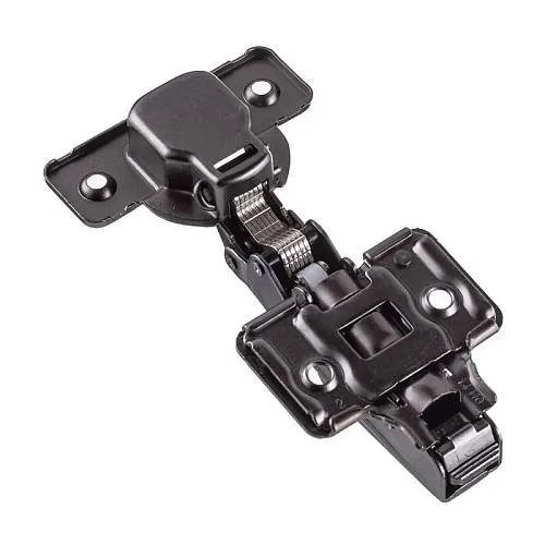 Петля GTV SILENTO PRO с доводчиком накладная c эксцентриковой регулировкой без еврошурупа c 3D регулировкой CLIPON ЧЕРНАЯ