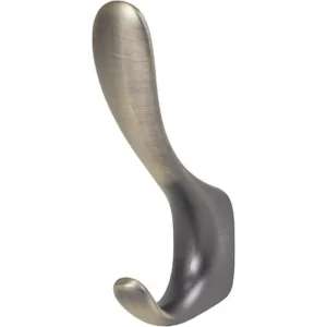 Крючок для одежды ROMA двухрожковый античная латунь