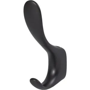 Крючок для одежды ROMA двухрожковый черный матовый