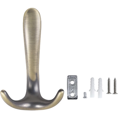 Крючок для одежды ROMA трехрожковый античная латунь