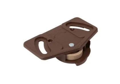 Пластиковый нижний ролик для купе в коричневом цвете Изображение пластикового ролика в коричневом цвете