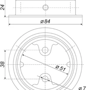 Нижнее крепление трубы барной системы SPC105/CP