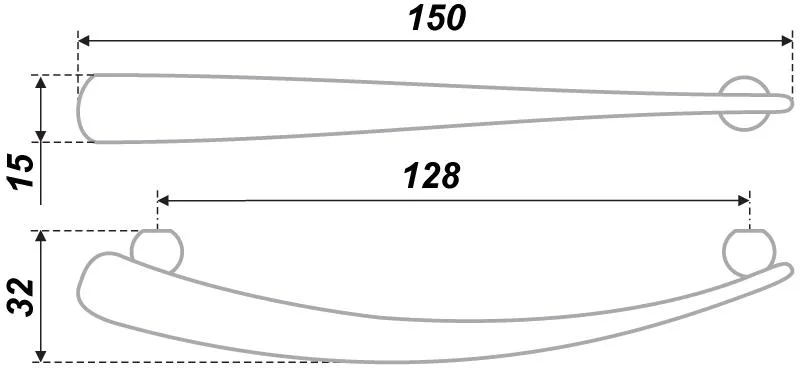 Мебельная ручка RS007SC.4/128