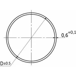Мебельная труба д.25 3 метра стенка 0,6мм черная