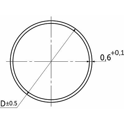 Мебельная труба д.25 3 метра стенка 0,6мм черная