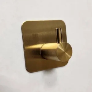 Крючок самоклеющийся 3М золото браш