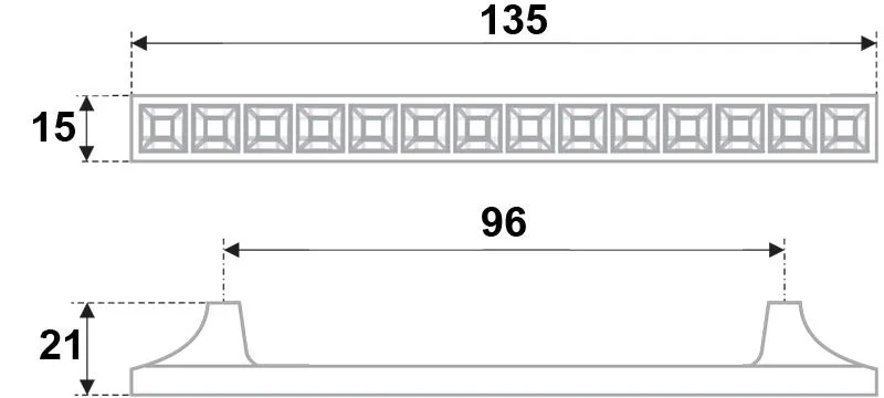 Мебельная ручка CRYSTAL RS420CP/CrW.4/96