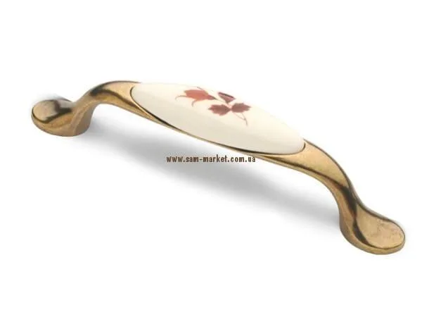 Детальное изображение мебельной ручки UP19 листик третье изображение мебельной ручки UP19 листик