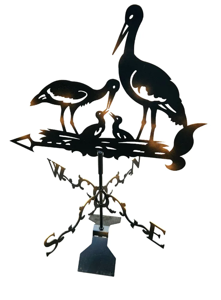 Флюгер Аисты семья