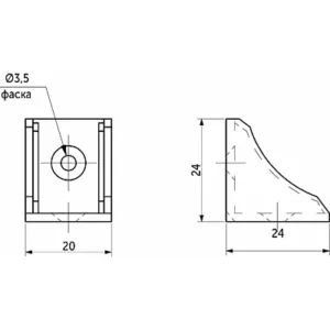 Уголок монтажный пластиковый белый 500 штук