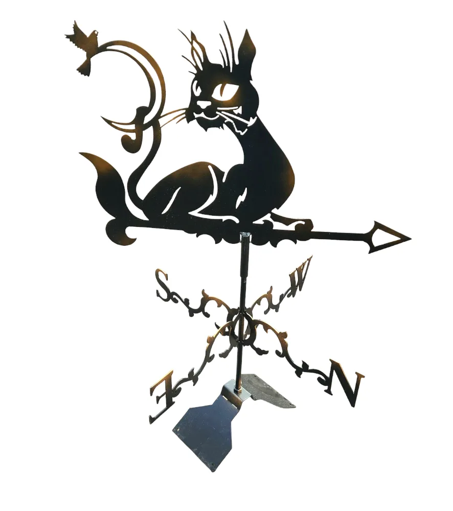 Флюгер кот и голубь