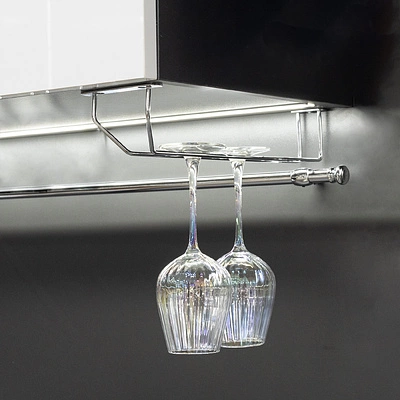 Держатель бокалов однорядный хром