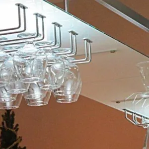 Держатель бокалов четырехрядный хром